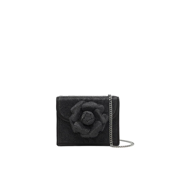 Crystal Pavé Mini TRO Bag in Black