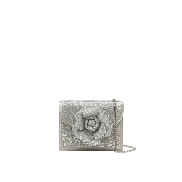 Crystal Pavé Mini TRO Bag in Silver
