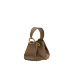 Oscar de la Renta Crystal Pavé Nano O Handle Bag in Khaki