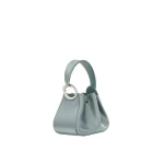 Oscar de la Renta Crystal Pavé Nano O Handle Bag in Steel