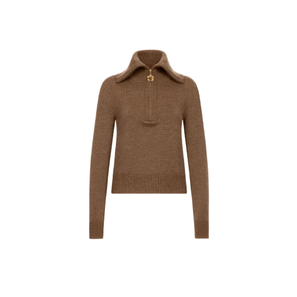 Double Collar Double Zip Pullover