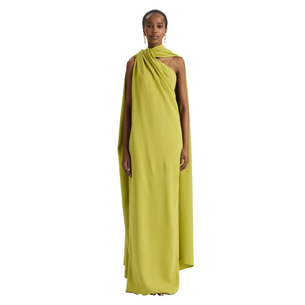 Oscar de la Renta Drape Detailed Georgette Caftan
