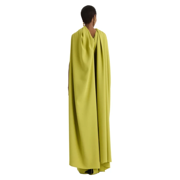 Oscar de la Renta Drape Detailed Georgette Caftan