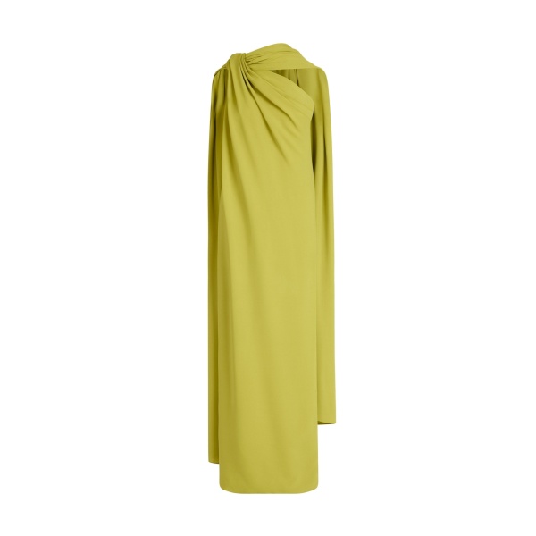 Oscar de la Renta Drape Detailed Georgette Caftan | Kimono | Luxury Shoes 