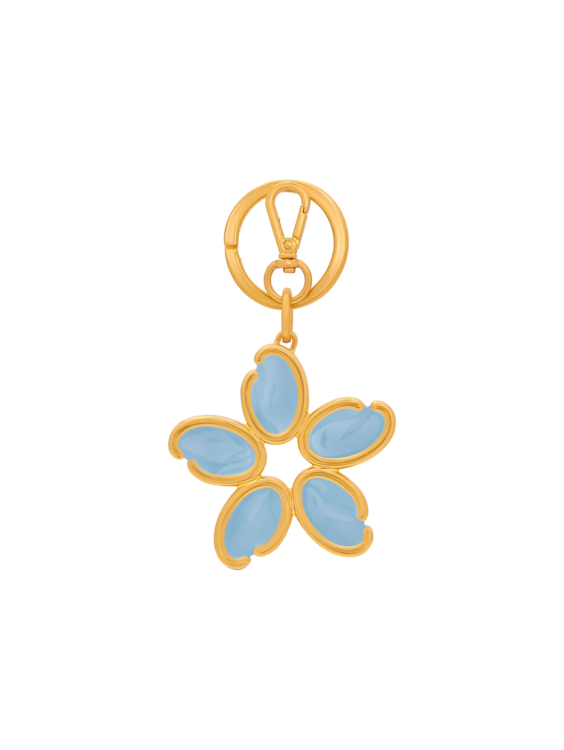 Oscar de la Renta Enamel O Flower Key Chain in Blue Oscar de la Renta Enamel O Flower Key Chain in Blue