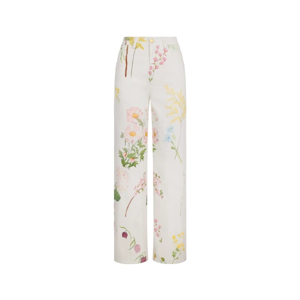 Faded Mixed Botanical Denim Pant