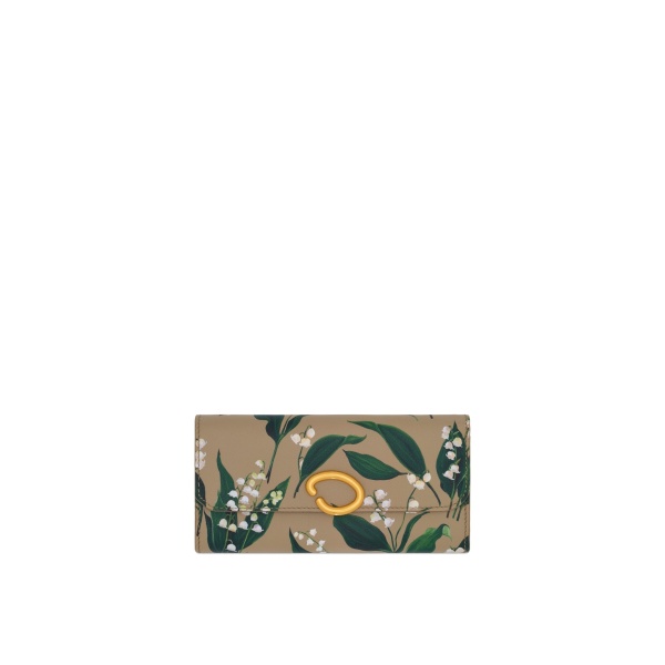 Oscar de la Renta Lily of the Valley-Printed Continental Wallet