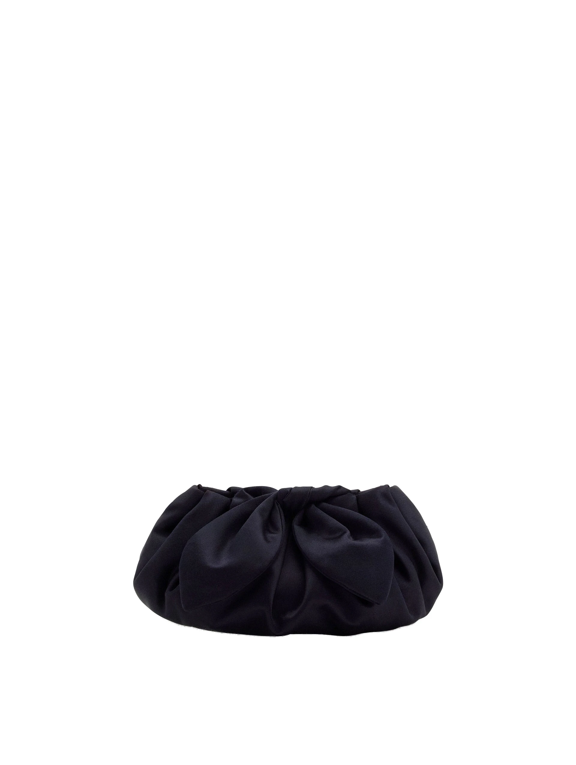 Oscar de la Renta Mini Satin Bow Clutch in Navy Oscar de la Renta Mini Satin Bow Clutch in Navy