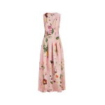 Oscar de la Renta Mixed Botanical Faille Sleeveless Gown | Dresses | Luxury Shoes 