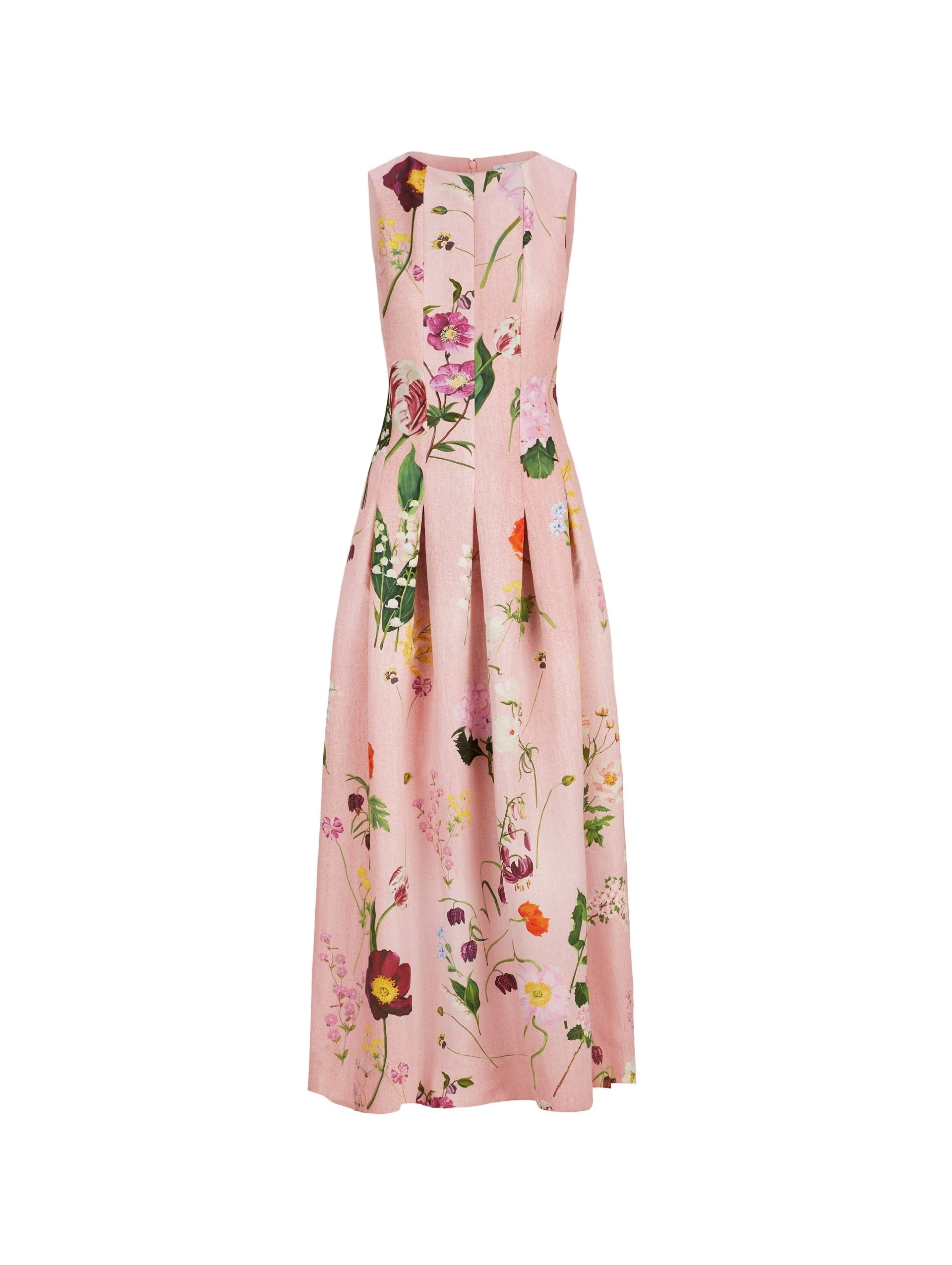 Oscar-de-la-Renta-Mixed-Botanical-Faille-Sleeveless-Gown Oscar de la Renta Mixed Botanical Faille Sleeveless Gown | Dresses | Luxury Shoes