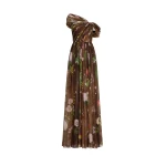 Oscar de la Renta Mixed Botanical Silk Chiffon Gown | Dresses | Luxury Shoes 
