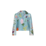 Oscar de la Renta Mixed Botanical Silk Twill Blouse | Tops | Luxury Shoes 