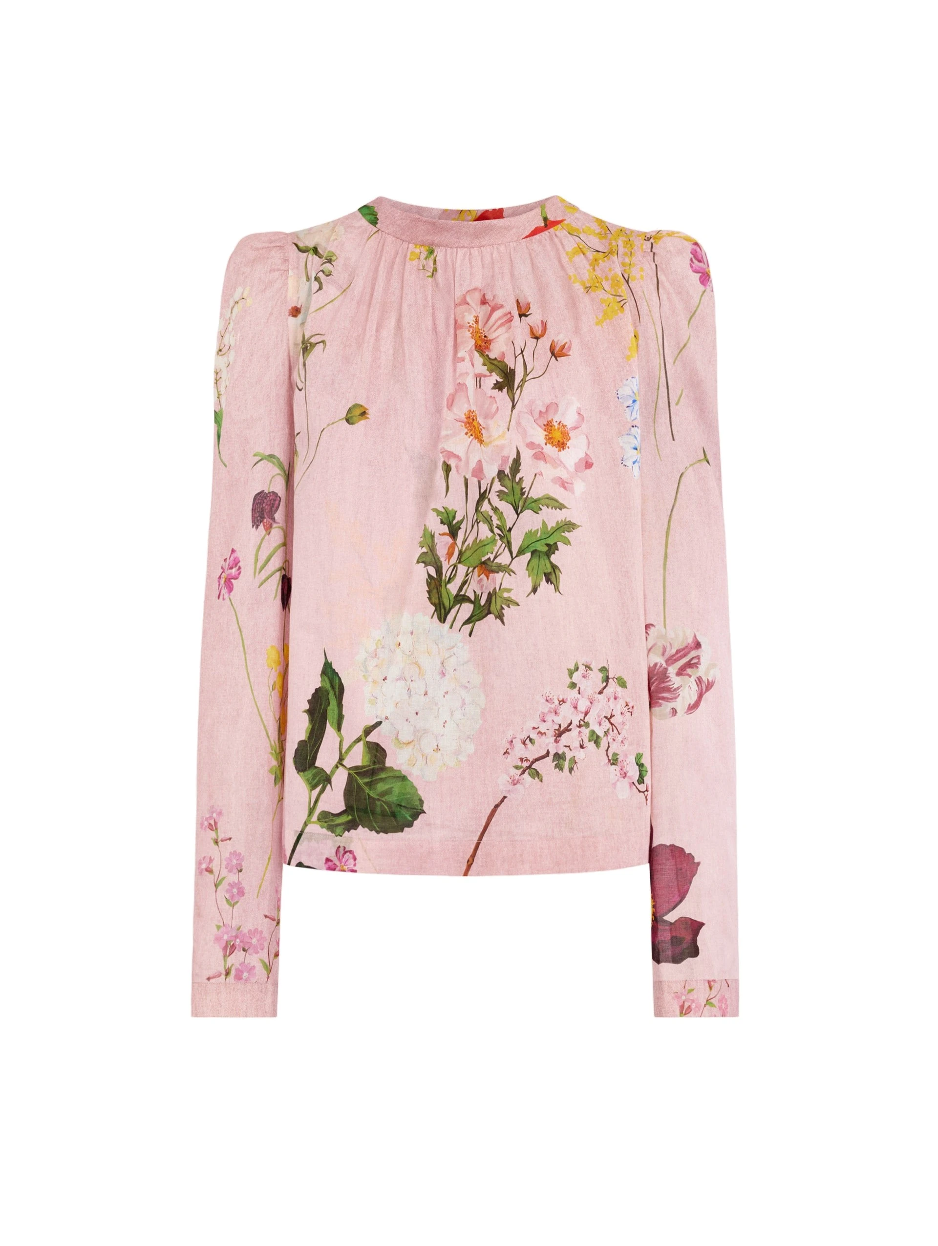 Oscar-de-la-Renta-Mixed-Botanical-Tie-Detailed-Blouse Oscar de la Renta Mixed Botanical Tie-Detailed Blouse | Tops | Luxury Shoes