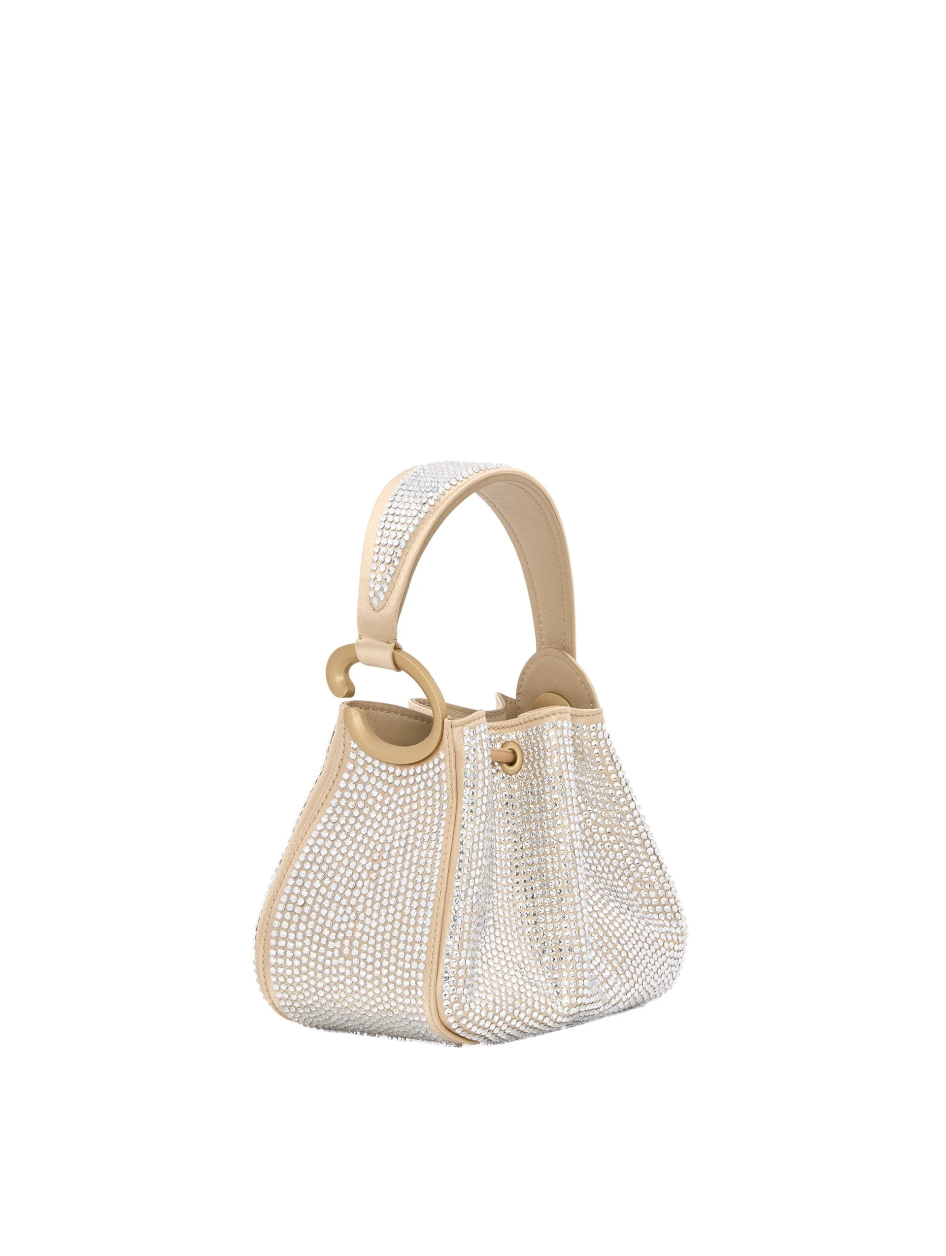 Oscar de la Renta Nano Crystal Pavé O Handle Bag in Champagne Oscar de la Renta Nano Crystal Pavé O Handle Bag in Champagne