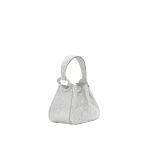Oscar de la Renta Nano Crystal Pavé O Handle Bag in Silver