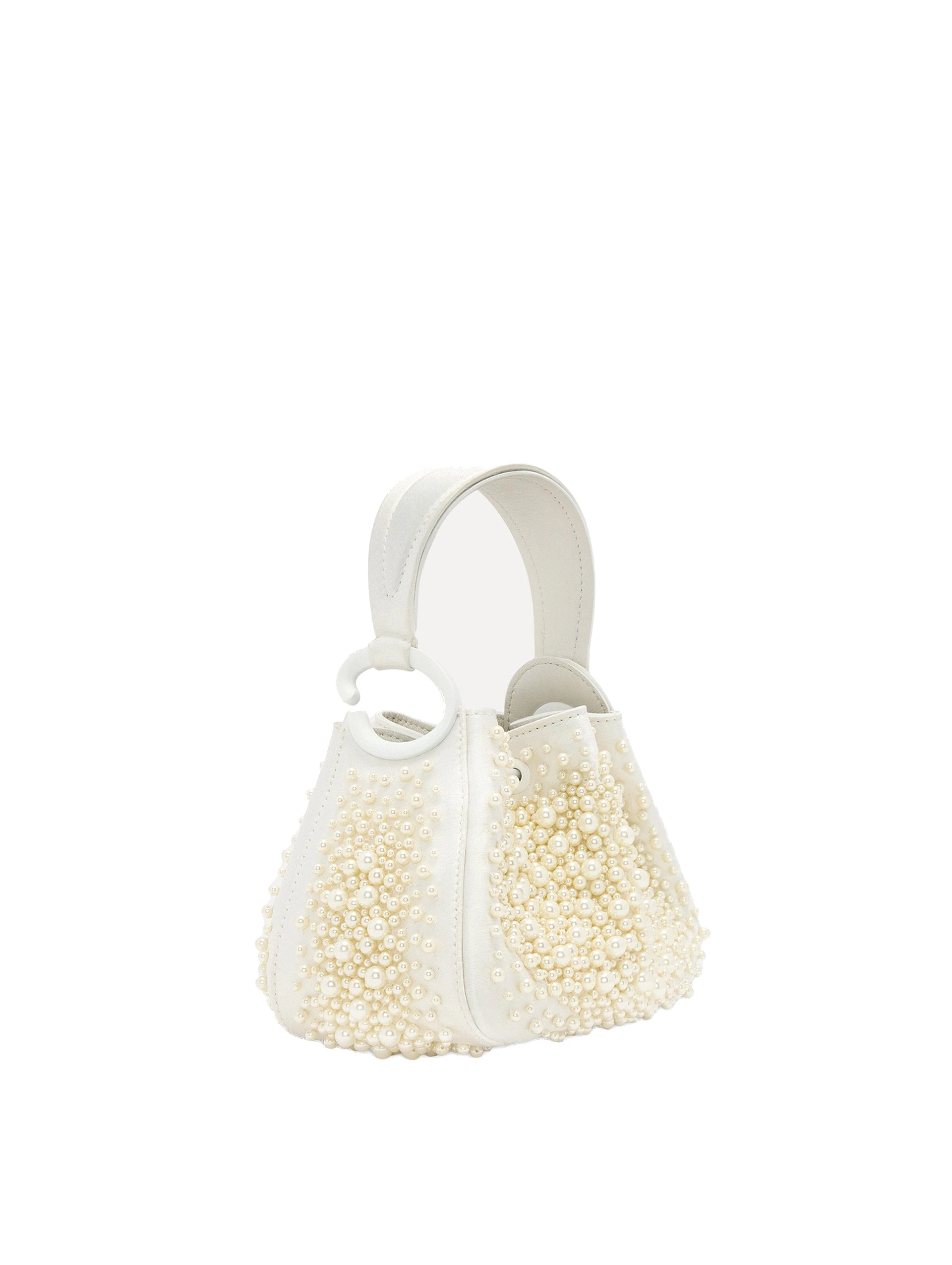 Oscar de la Renta Nano Pearl Embroidered O Handle Bag Oscar de la Renta Nano Pearl Embroidered O Handle Bag