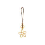 Oscar de la Renta O Flower Wristlet Key Chain in Sand