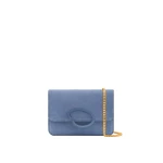 Oscar de la Renta O Pochette in Denim Blue Suede
