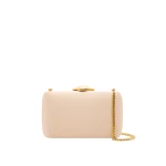 Oscar de la Renta O Satin Minaudière in Blush