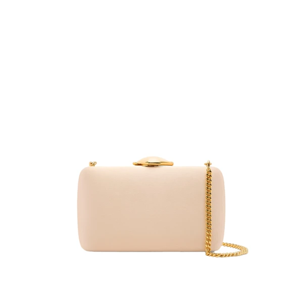 O Satin Minaudière in Blush