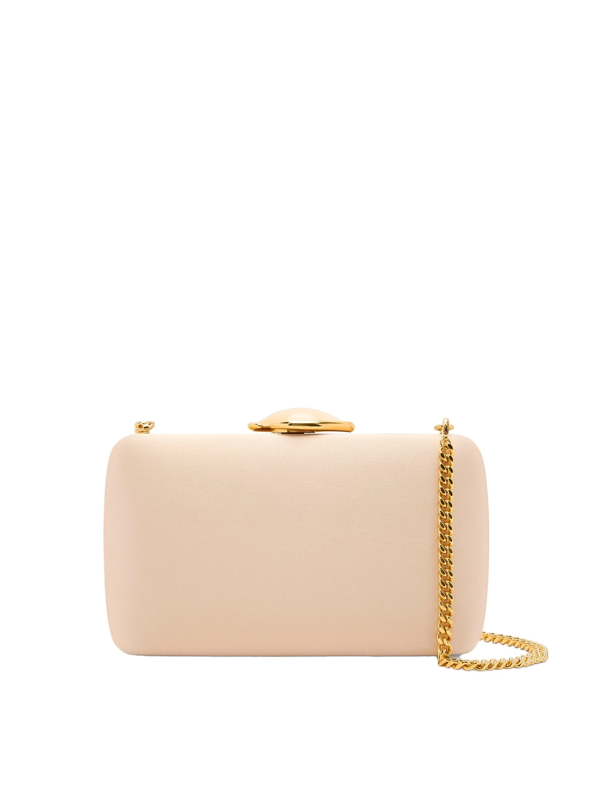 Oscar de la Renta O Satin Minaudière in Blush Oscar de la Renta O Satin Minaudière in Blush