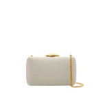Oscar de la Renta O Satin Minaudière in Champagne