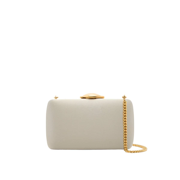 O Satin Minaudière in Champagne
