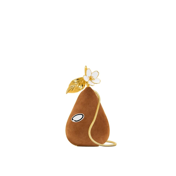 Pear Minaudière in Suede