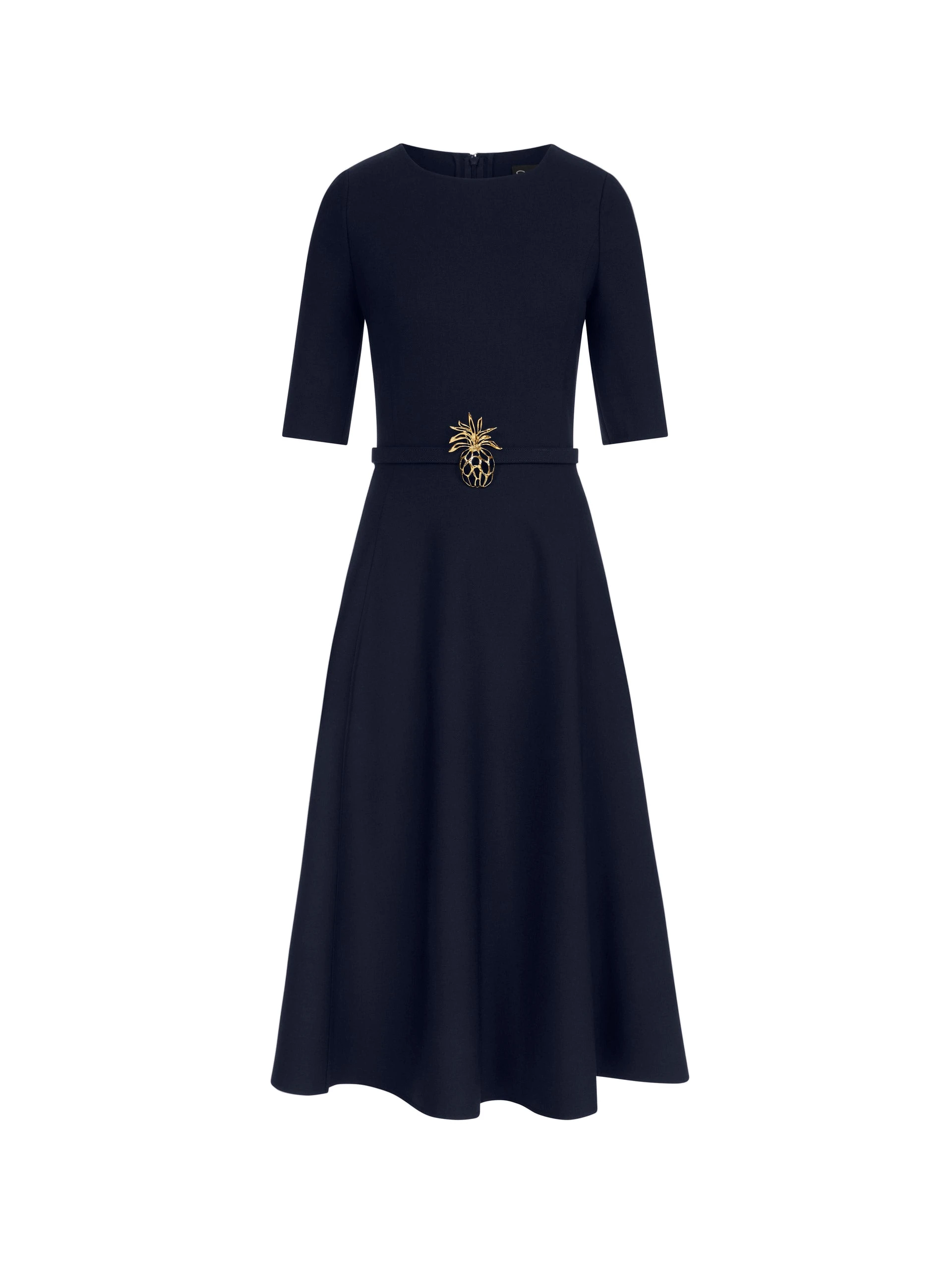 Oscar de la Renta Pineapple Belt Wool Dress | Dresses | Luxury Shoes Oscar de la Renta Pineapple Belt Wool Dress | Dresses | Luxury Shoes
