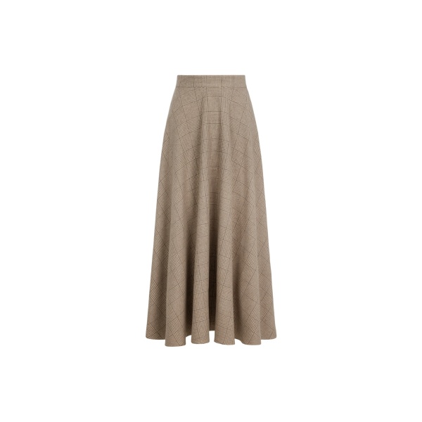 Oscar de la Renta Plaid Cashmere-Blend Skirt | Skirts | Luxury Shoes 