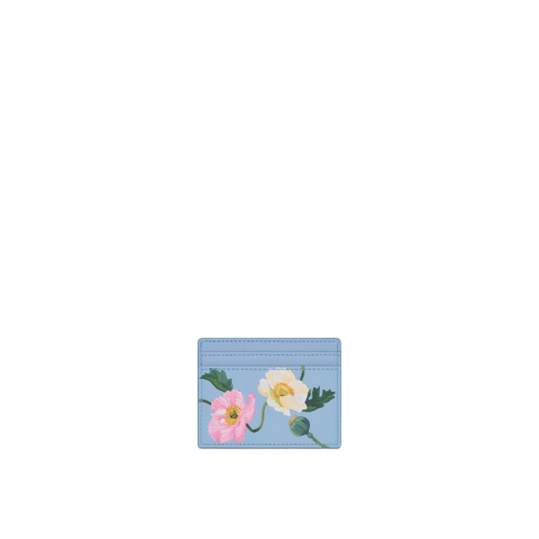 Oscar de la Renta Poppy-Printed Card Case