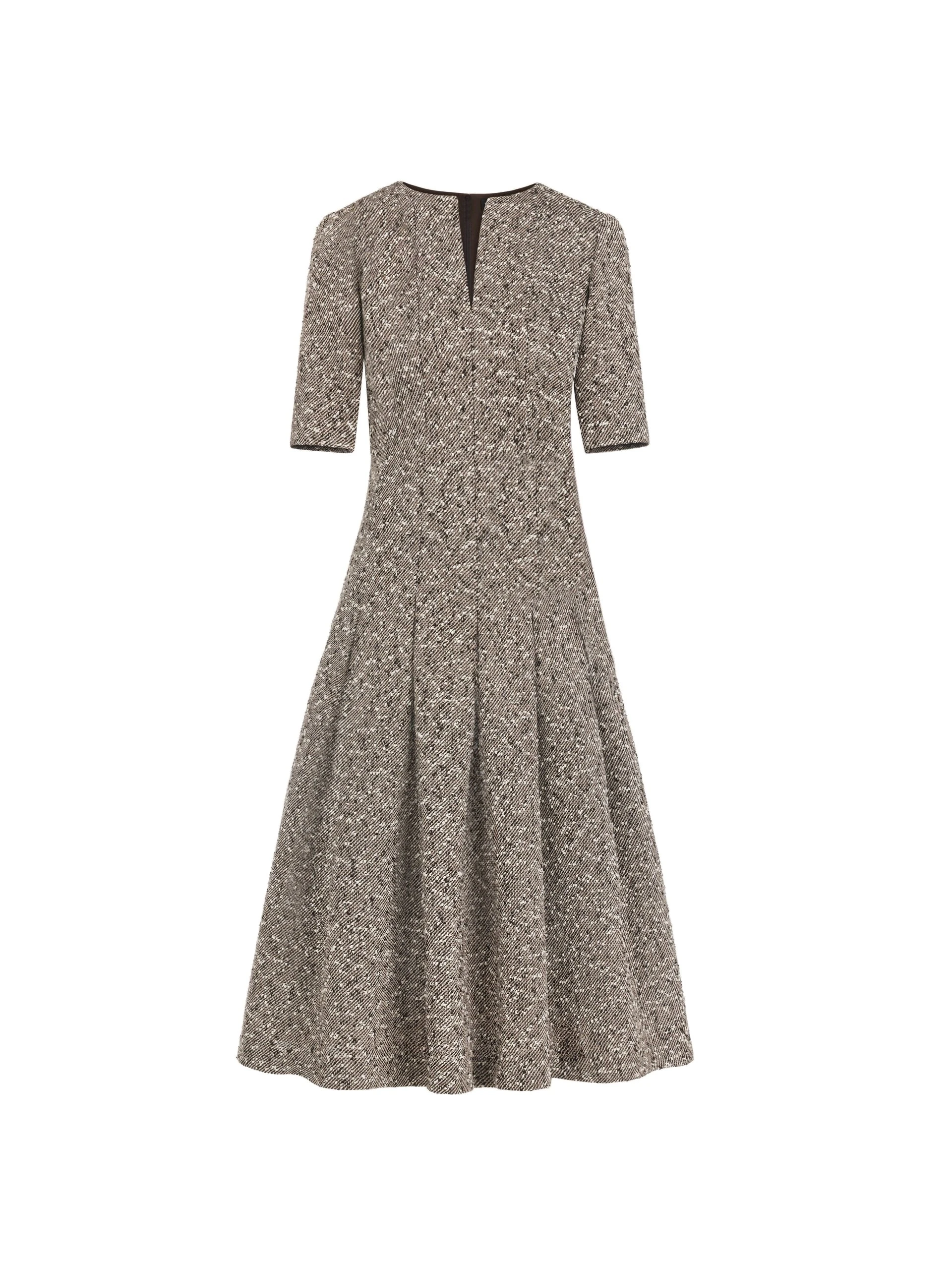 Oscar-de-la-Renta-Slub-Wool-Tweed-Gauze-Dress Oscar de la Renta Slub Wool Tweed Gauze Dress | Dresses | Luxury Shoes