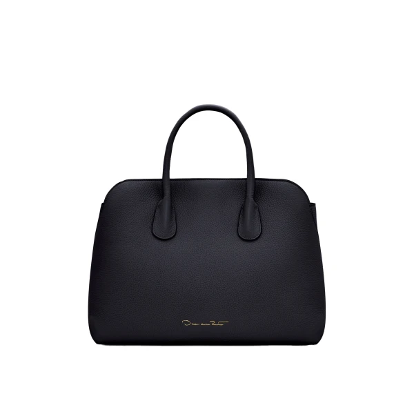 Blue top handle bag