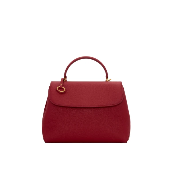 Red top handle bag