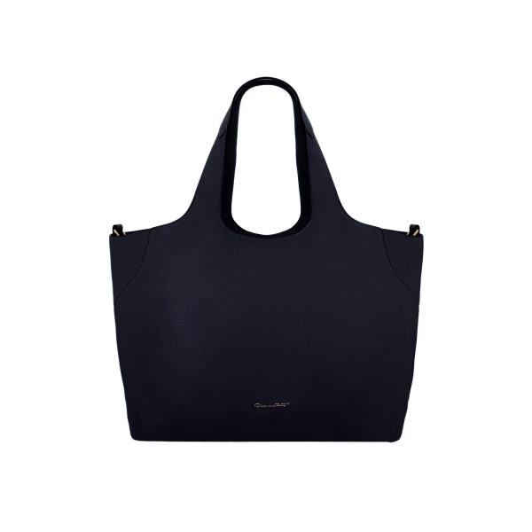 Blue top handle bag