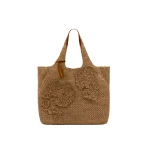 Oscar de la Renta The Topaz in Natural Crochet Raffia
