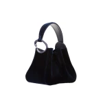 Oscar de la Renta Velvet O Handle Bag
