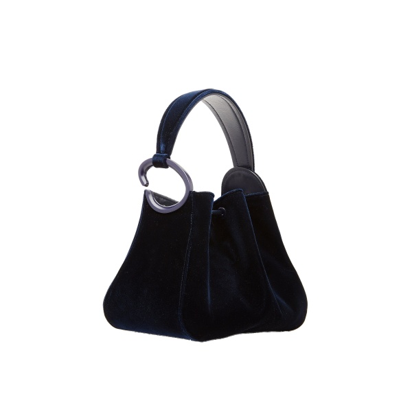 Oscar de la Renta Velvet O Handle Bag