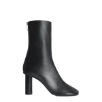 Paris Texas Alice 85 Ankle Boots in Black Nappa and Python-Print Leather