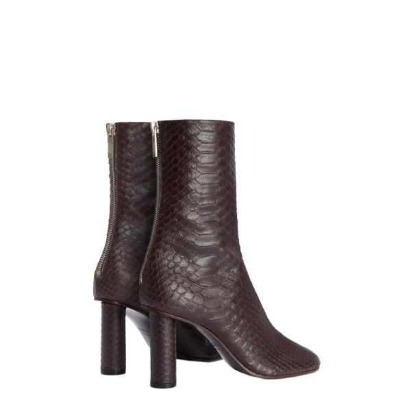 Alice 85 Ankle Boots in Rouge Noir Python-Print Leather - Image 3