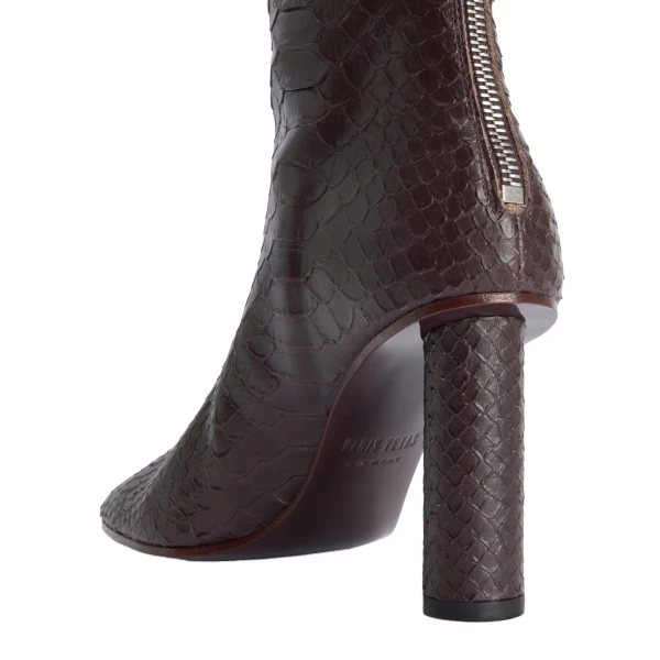 Alice 85 Ankle Boots in Rouge Noir Python-Print Leather - Image 4