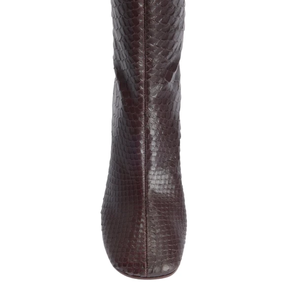 Alice 85 Ankle Boots in Rouge Noir Python-Print Leather - Image 5