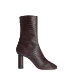 Paris Texas Alice 85 Ankle Boots in Rouge Noir Python-Print Leather