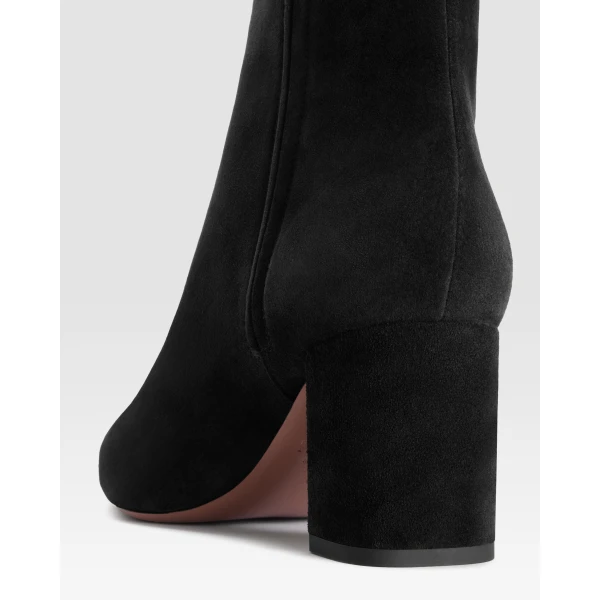 Anja 70 Ankle Boots in Black Suede - Image 4