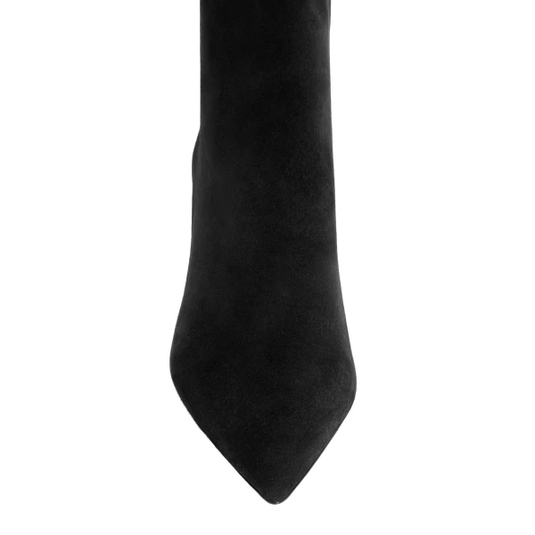 Anja 70 Ankle Boots in Black Suede - Image 5