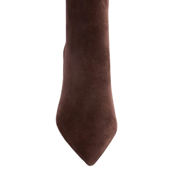 Anja 70 Ankle Boots in Cioccolato Suede - Image 5