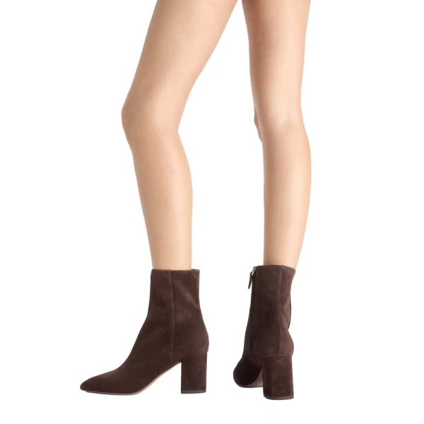 Anja 70 Ankle Boots in Cioccolato Suede - Image 6