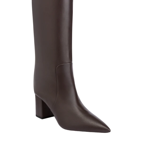 Anja 70 Boots in Ebano Leather - Image 5