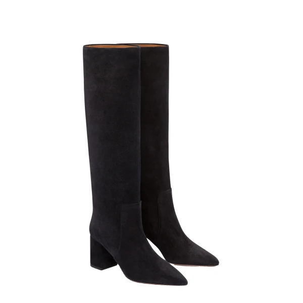Anja 70 Boots in Off Black Suede - Image 2