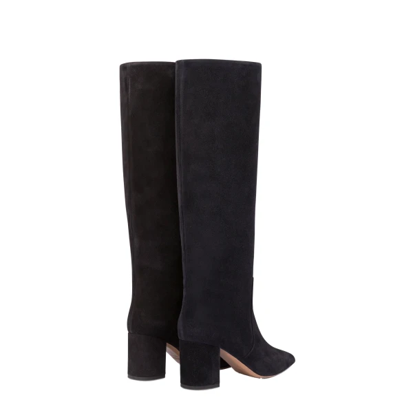 Anja 70 Boots in Off Black Suede - Image 3